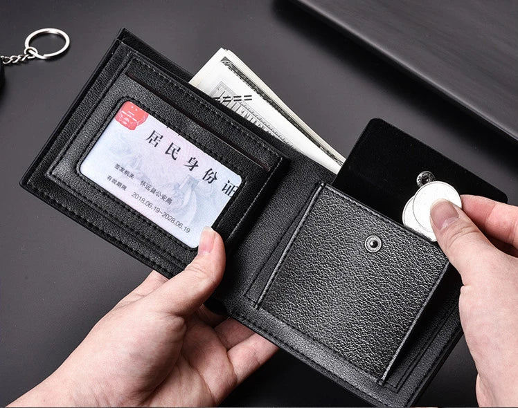 Portefeuille Homme Cuir - Porte-Cartes Compact avec Porte-Monnaie