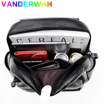 Sac à Dos Femme Cuir Véritable 2025 - Backpack Fashion École Université Voyage Qualité Premium
