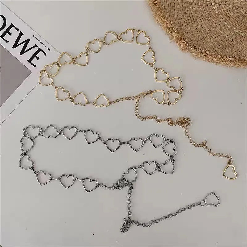 Chaîne de Taille Corps Cœur Minimaliste – Bijou Ventre Bohème Été Plage Femme