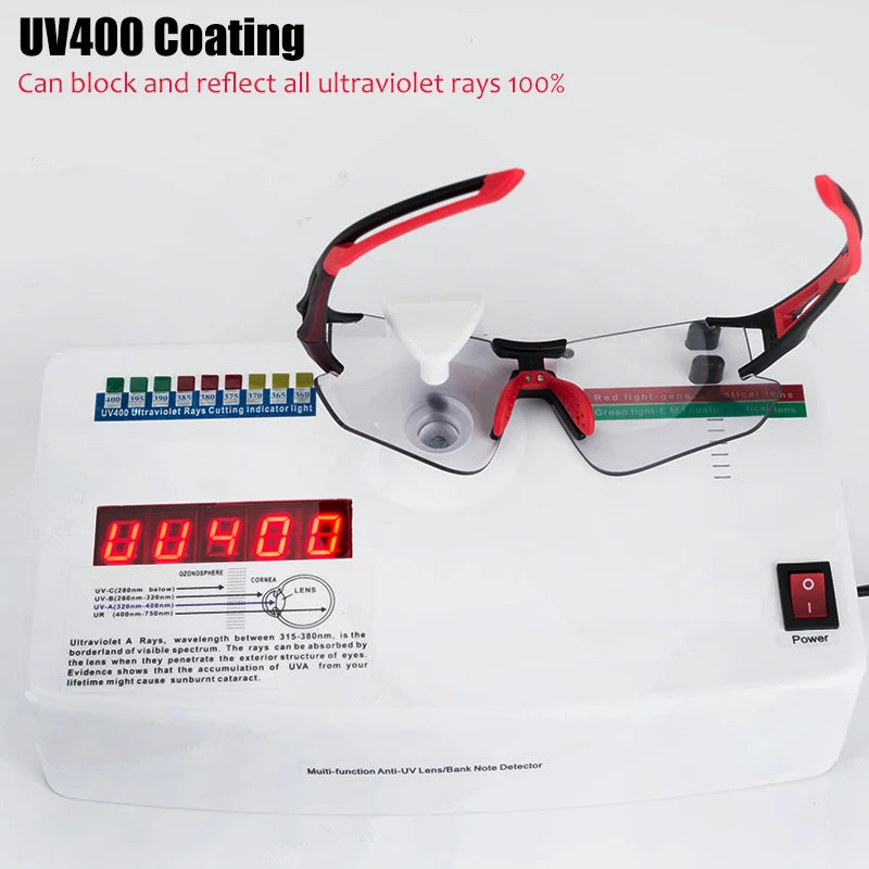 Lunettes Cyclisme Photochromiques ROCKBROS UV400 - Lunettes Vélo Sport Protection VTT Route Homme