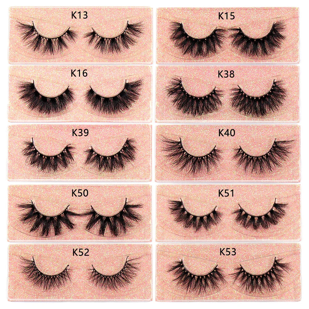 Faux Cils Vison 3D FOXESJI Volume Dramatique - Cils Épais Naturels Cruelty Free Maquillage