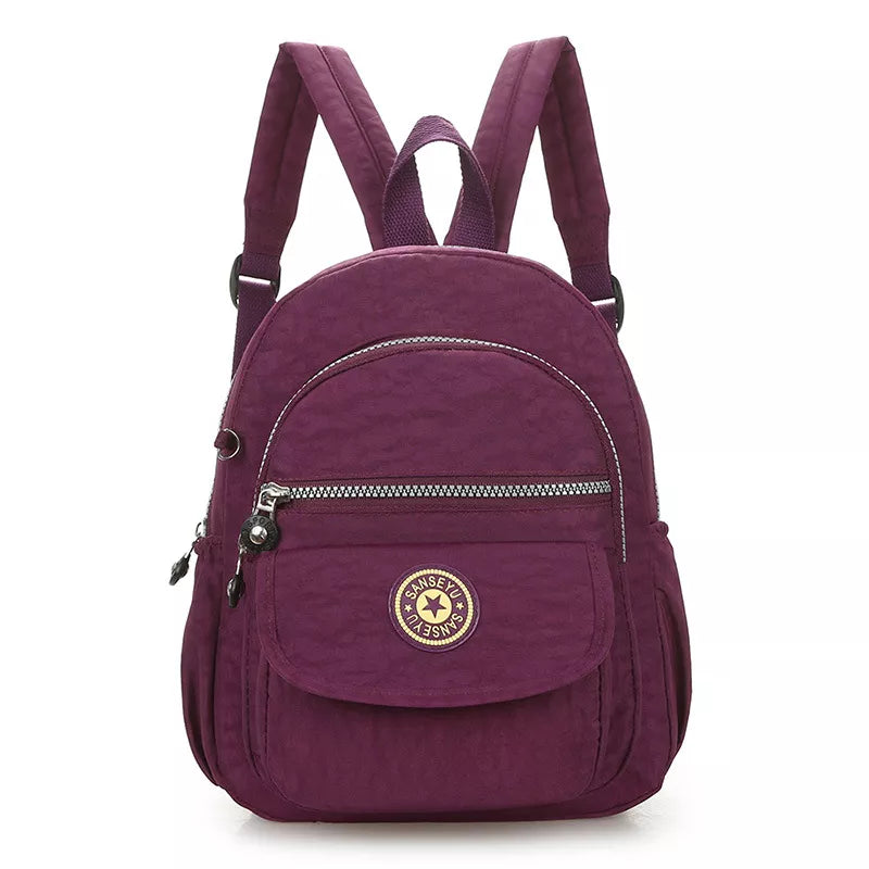 Sac à Dos Femme Adolescente Bleu Ciel - Sac École Nylon Imperméable Voyage