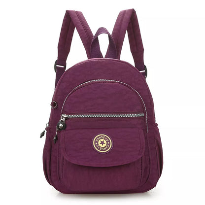 Sac à Dos Femme Adolescente Bleu Ciel - Sac École Nylon Imperméable Voyage