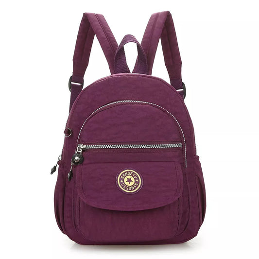 Sac à Dos Femme Adolescente Bleu Ciel - Sac École Nylon Imperméable Voyage
