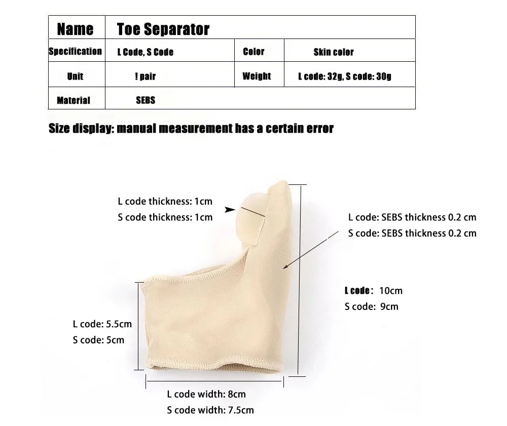 Correcteur Orteil Hallux Valgus 2pcs - Orthèse Oignon Pied Protecteur Pédicure Redresseur