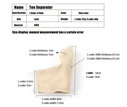 Correcteur Orteil Hallux Valgus 2pcs - Orthèse Oignon Pied Protecteur Pédicure Redresseur