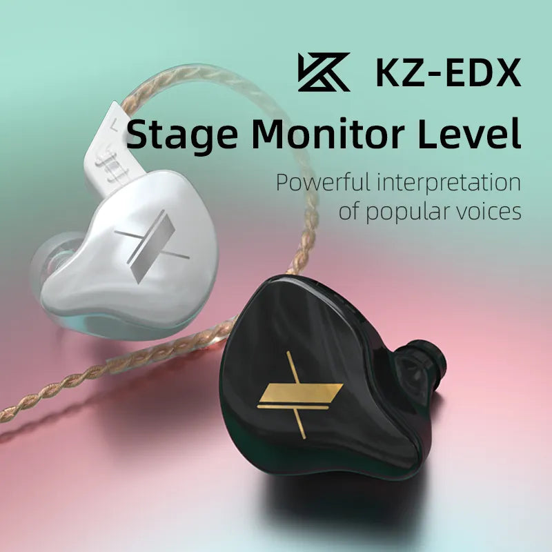 Écouteurs KZ EDX Pro HIFI In-Ear Monitor - Casque Audio Sport Filaire Haute Qualité