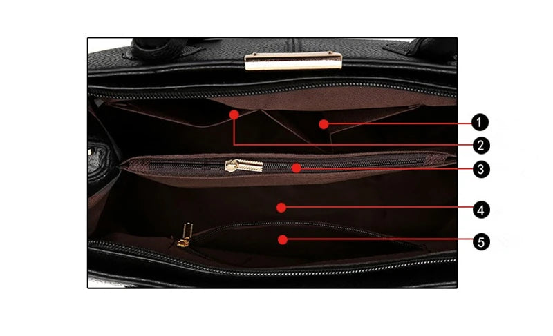 Sac à Main Femme Cuir Luxe Designer - Grande Capacité Bandoulière Élégant