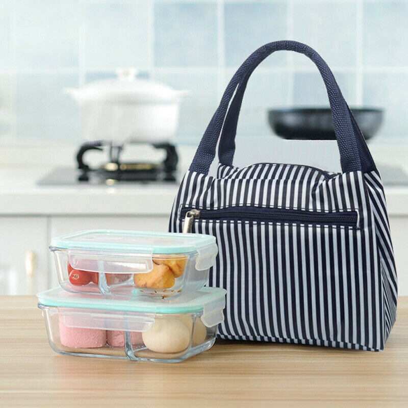 Sac à Lunch Isotherme en Toile - Sac Repas Portable Grande Capacité