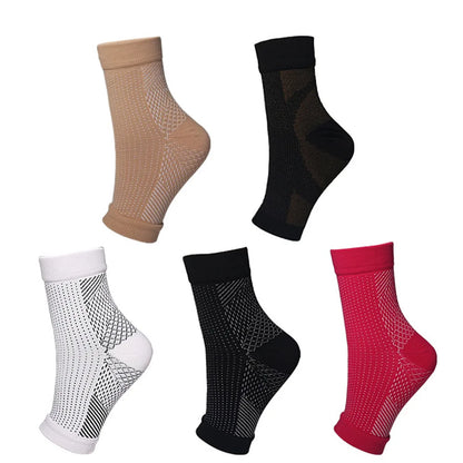 Manchon Compression Pied Anti-Fatigue - Cheville Support Sport Running Basketball - Noir S-M