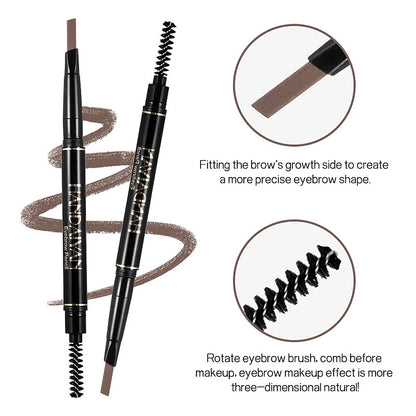Crayon Sourcils 2-en-1 Waterproof Microblading - Eyeliner Pen Double Pointe Tattoo Effet Naturel Longue Tenue