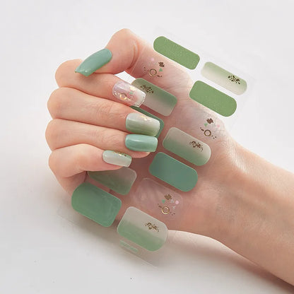 Autocollants Ongles Brillants 4 Planches - Stickers Nail Art Manucure Décoration Scintillante Femme
