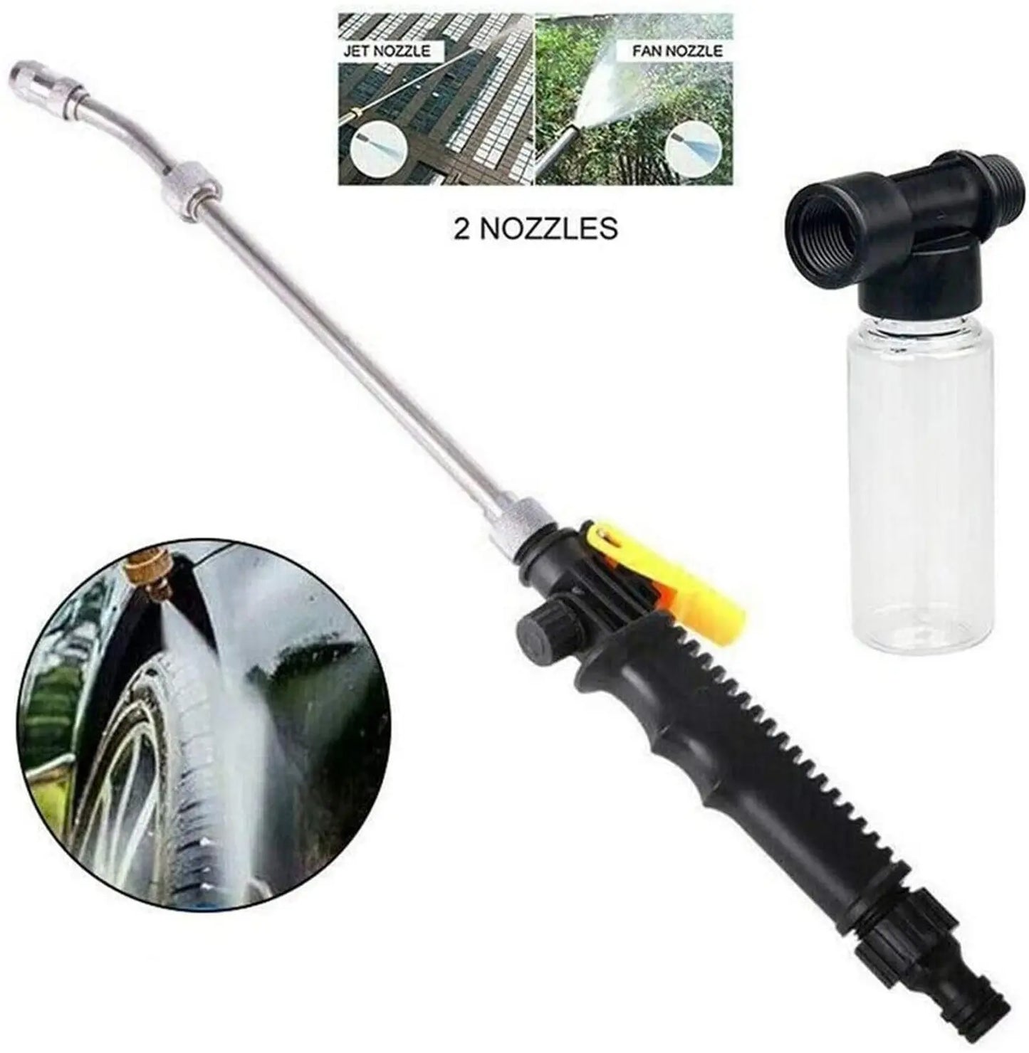 Pistolet Eau Haute Pression Jardin Jet Variable - Nozzle Lavage Auto Arrosage Nettoyage Terrasse Multi-Modes