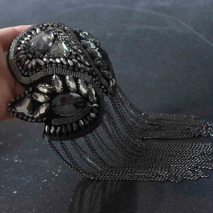 Épaulettes Broches Fait Main Pompons Strass - Accessoires Épaules Blazer LED