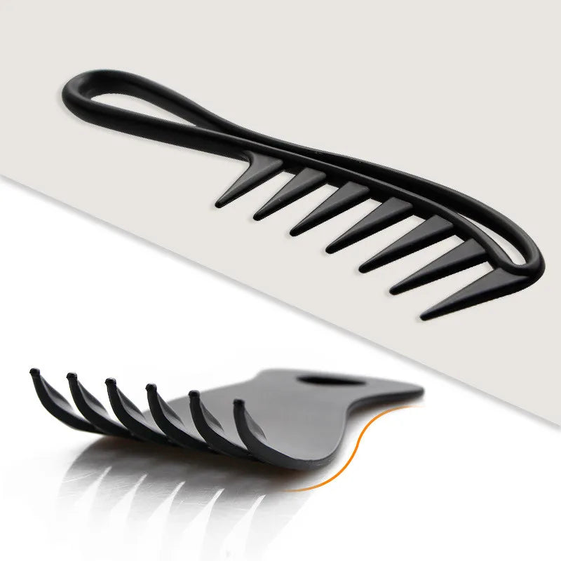 Peigne Démêlant Cheveux Bouclés - Dents Larges Antistatique pour Barbe et Coiffure Homme