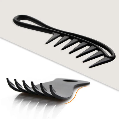 Peigne Démêlant Cheveux Bouclés - Dents Larges Antistatique pour Barbe et Coiffure Homme