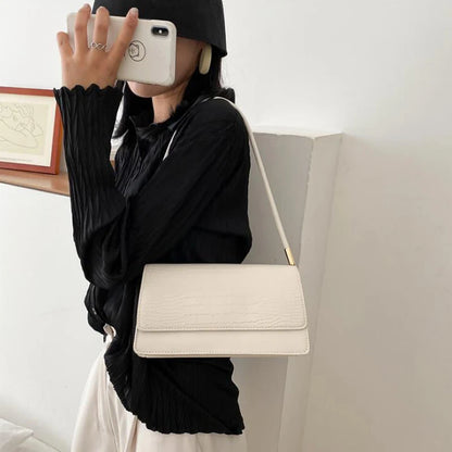 Sac à Main Femme Imprimé Animal Luxe - Sac Épaule Designer PU Cuir Underarm Bag Beige