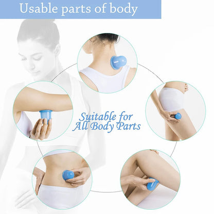Ventouses Anti-Cellulite Silicone VOGUISH - Massage Cupping Minceur Corps Drainage Lymphatique