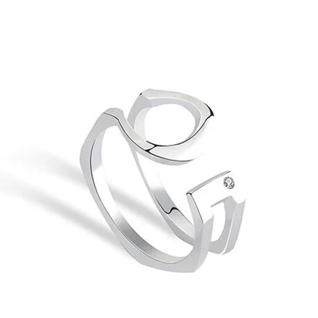 Bague Statement Double Croix X Argent – Alliance Classique Femme