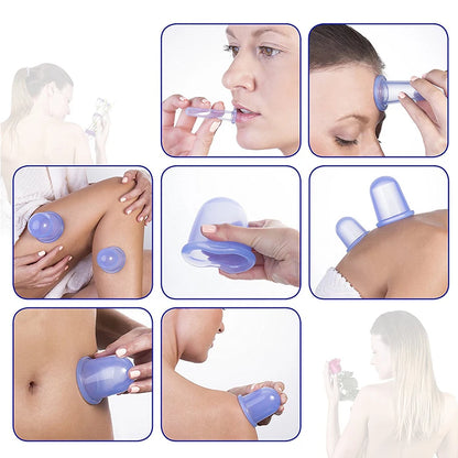 Ventouses Anti-Cellulite Silicone VOGUISH - Massage Cupping Minceur Corps Drainage Lymphatique