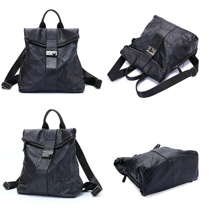 Sac à Dos Femme Cuir Anti-Vol Grande Capacité - Voyage École Quotidien