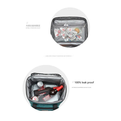Sac Isotherme 28L 40 Canettes DENUONISS - Glacière Portable Pique-nique Rouge