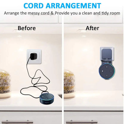 Support Mural Amazon Echo Dot 2ème Génération - Bracket Alexa avec Câble USB