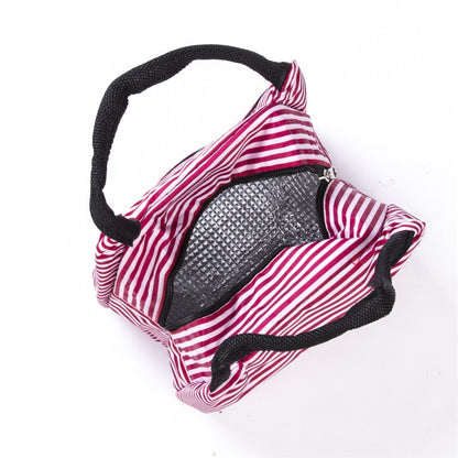 Sac à Lunch Isotherme en Toile - Sac Repas Portable Grande Capacité