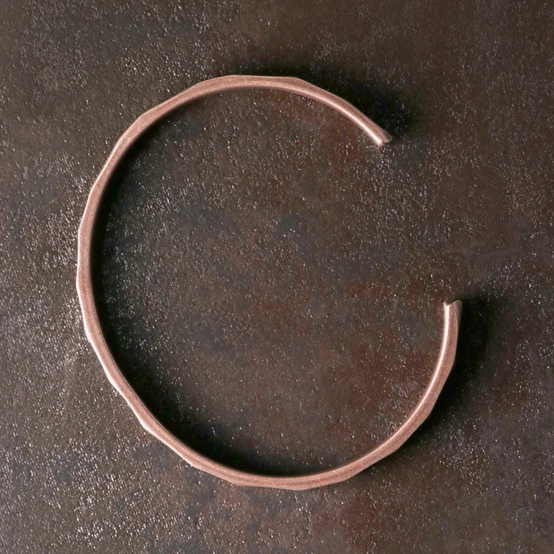 Bracelet Cuivre Pur Fait Main Oxydé Punk – Manchette Sculptée Rustique Unisexe Cadeau