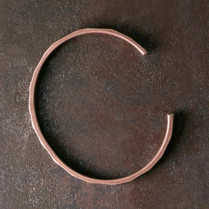 Bracelet Cuivre Pur Fait Main Oxydé Punk – Manchette Sculptée Rustique Unisexe Cadeau