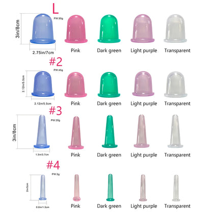 Ventouses Anti-Cellulite Silicone VOGUISH - Massage Cupping Minceur Corps Drainage Lymphatique