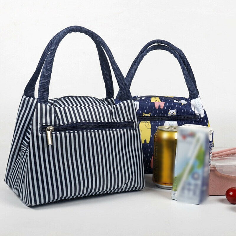 Sac à Lunch Isotherme en Toile - Sac Repas Portable Grande Capacité