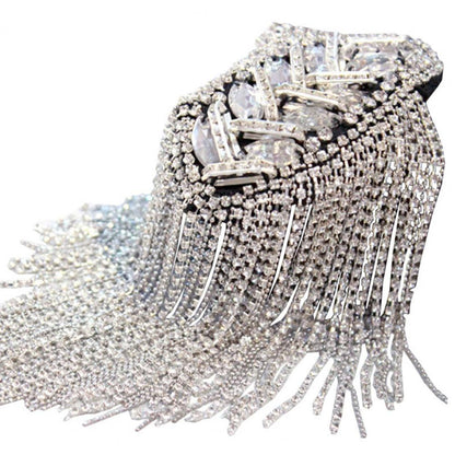 Broche Épaulette Strass Brillante Fait Main – Bijou Épaule Tendance Unisexe