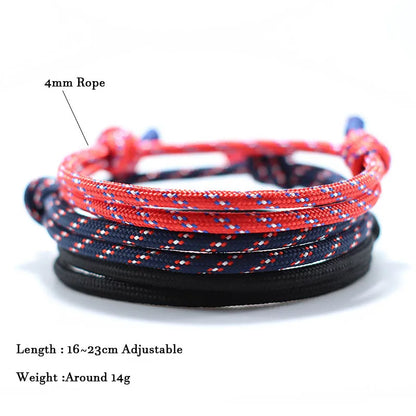 Ensemble de Bracelets en Paracorde Fait Main pour Homme - Style Hip-Hop Rock Ajustable