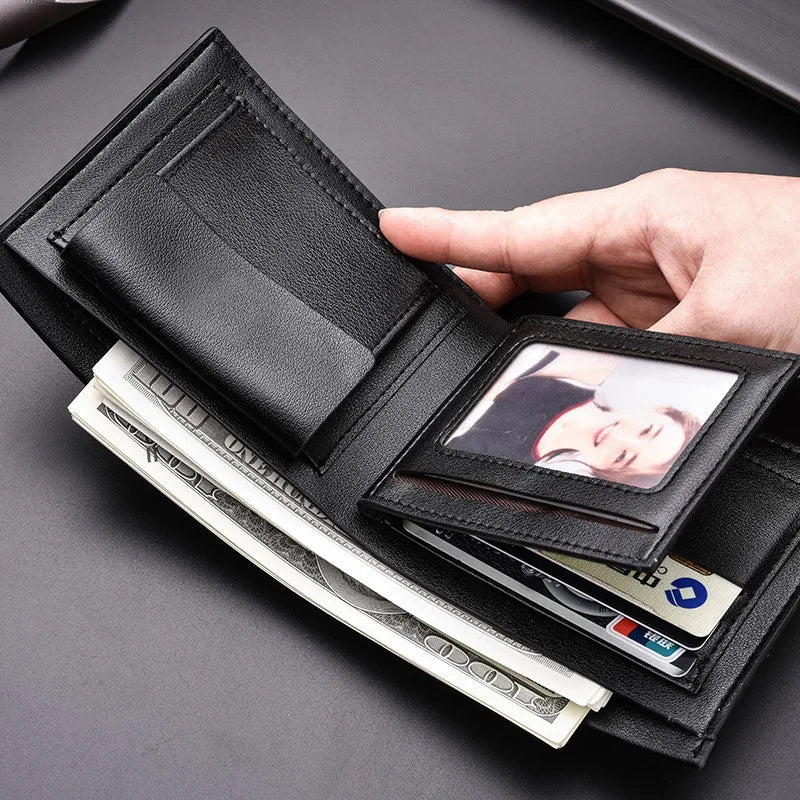 Portefeuille Homme Cuir - Porte-Cartes Compact avec Porte-Monnaie