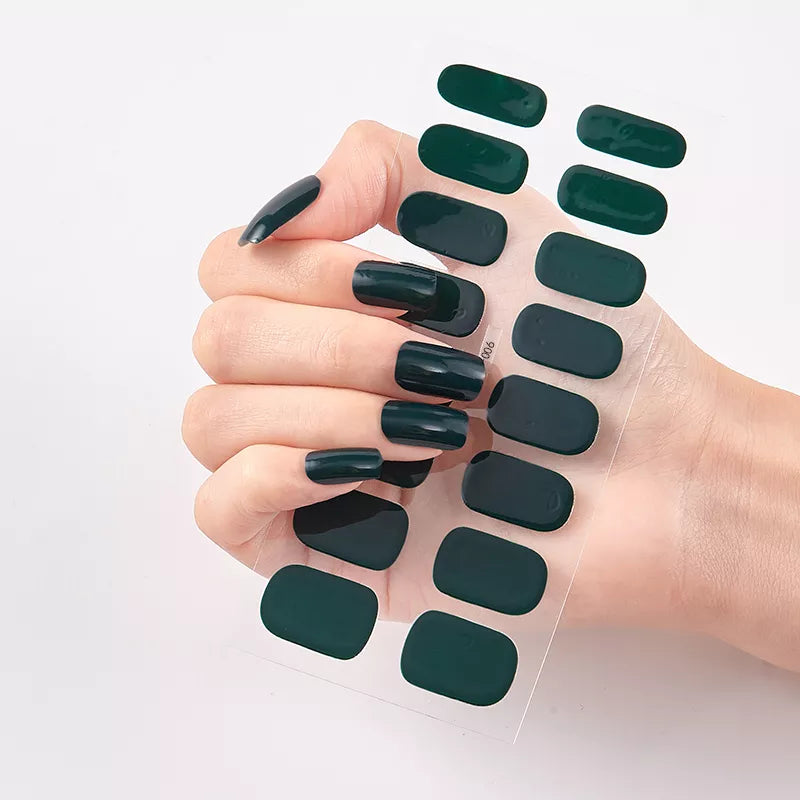 Autocollants Ongles Noël CS-05 - Stickers Nail Art Foil Couleur Unie - Décalques Manucure Fêtes