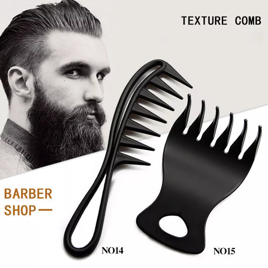 Peigne Démêlant Cheveux Bouclés - Dents Larges Antistatique pour Barbe et Coiffure Homme