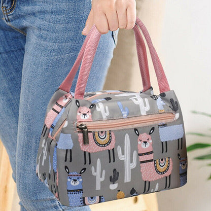 Sac à Lunch Isotherme en Toile - Sac Repas Portable Grande Capacité