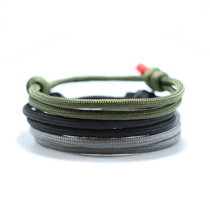 Ensemble de Bracelets en Paracorde Fait Main pour Homme - Style Hip-Hop Rock Ajustable