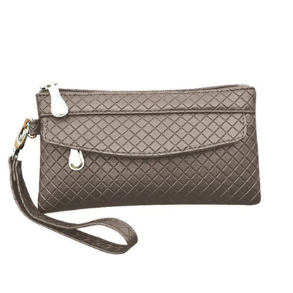 Portefeuille Femme Cuir PU Violet - Clutch avec Étui Téléphone et Porte-Cartes Intégré