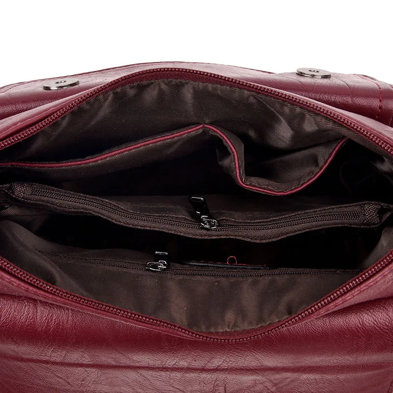 Sac Bandoulière Femme Cuir PU Luxe Designer - Messenger Crossbody Grande Capacité 2026