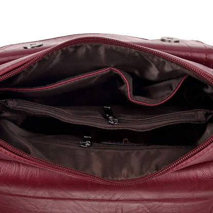 Sac Bandoulière Femme Cuir PU Luxe Designer - Messenger Crossbody Grande Capacité 2026