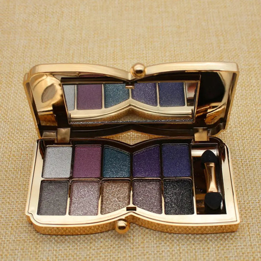 Palette Fards Paupières Nude 9/10 Couleurs K-Beauty - Maquillage Yeux Coréen Shimmer Smokey Mat Longue Tenue