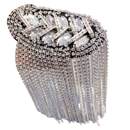 Broche Épaulette Strass Brillante Fait Main – Bijou Épaule Tendance Unisexe