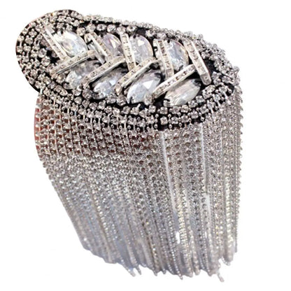 Broche Épaulette Strass Brillante Fait Main – Bijou Épaule Tendance Unisexe