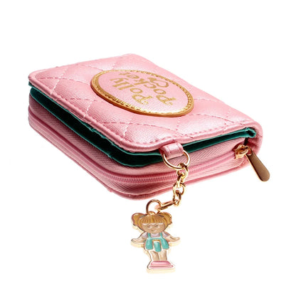 Portefeuille Matelassé Rose Femme - Porte-Monnaie Élégant avec Compartiments Cartes et Pièces