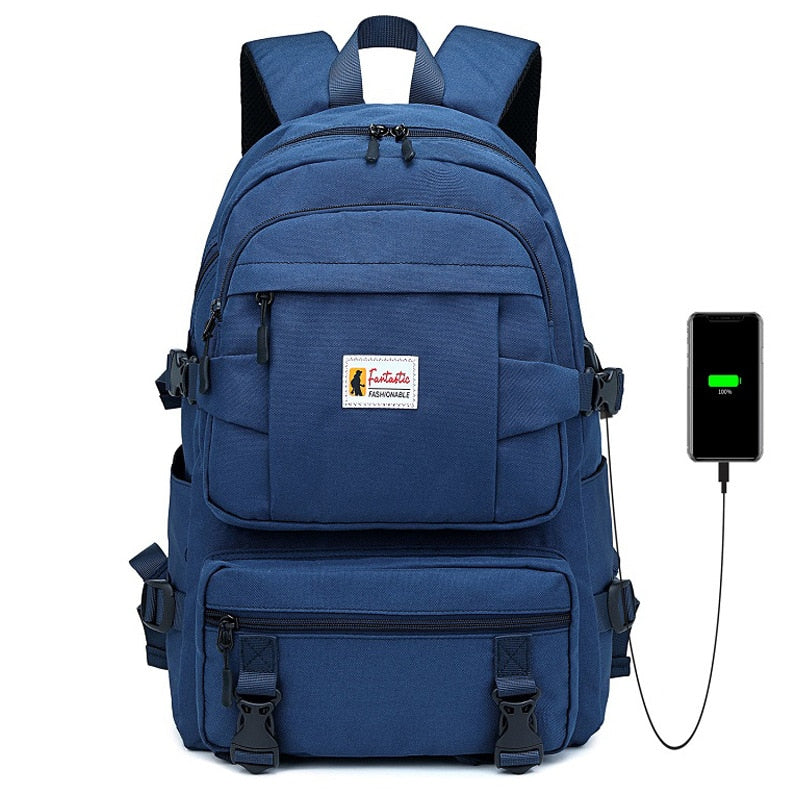 Sac à Dos Scolaire Fille Imperméable Oxford - Cartable Ado Grande Capacité Jaune