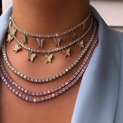 Collier Argent Sterling 925 Zircone Cubique - Pendentif Solitaire Délicat 5mm