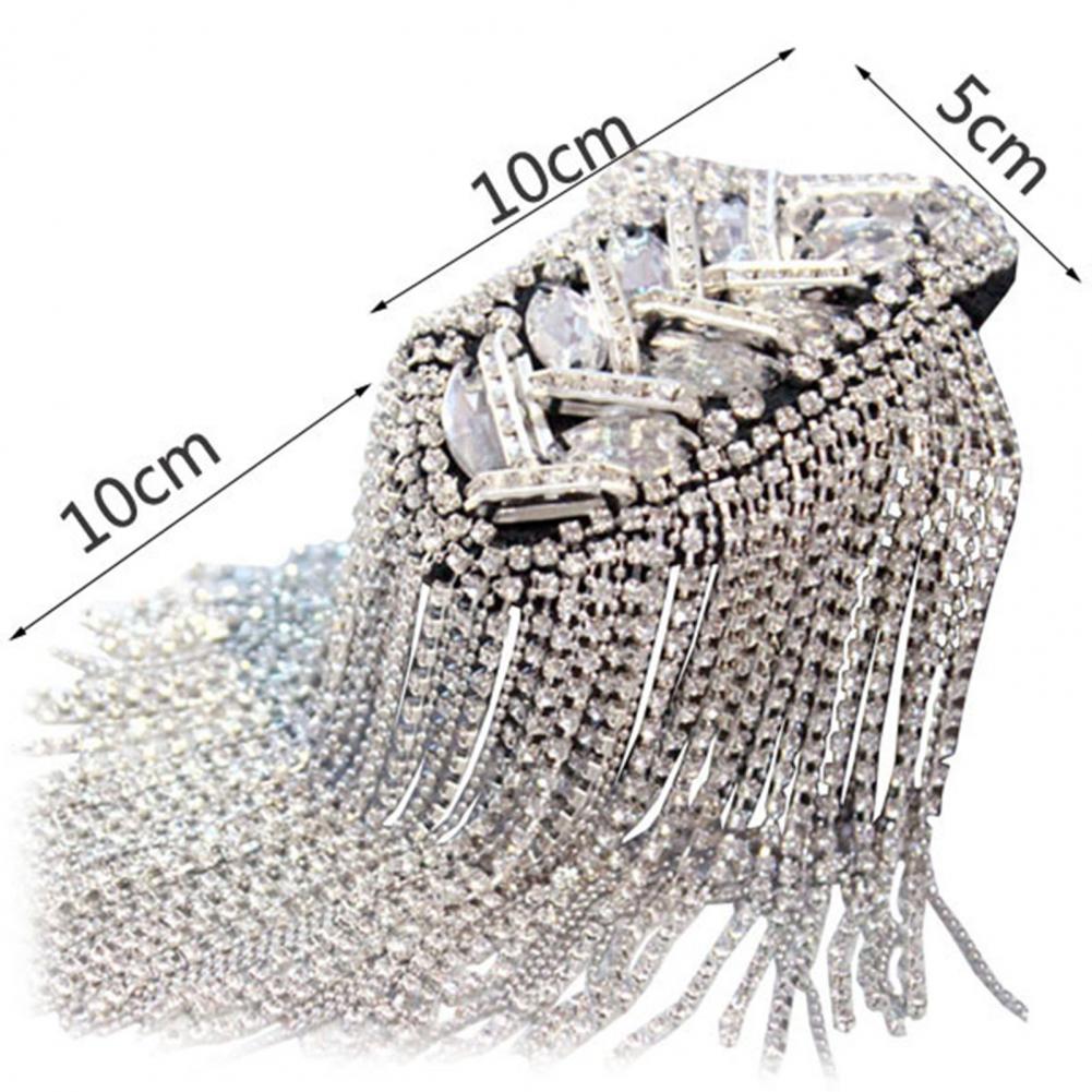 Broche Épaulette Strass Brillante Fait Main – Bijou Épaule Tendance Unisexe