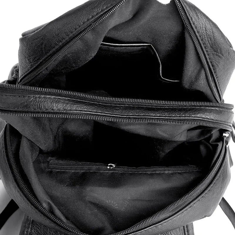 Sac à Dos Femme Cuir Haute Qualité Vintage - Backpack Voyage École Filles